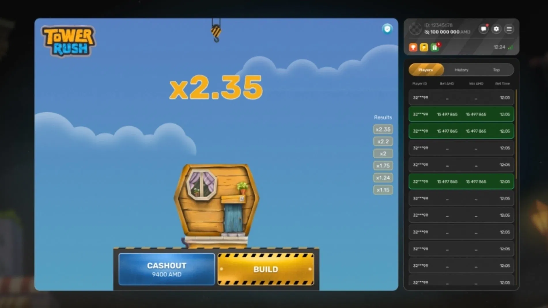 Макс. печалба Tower Rush